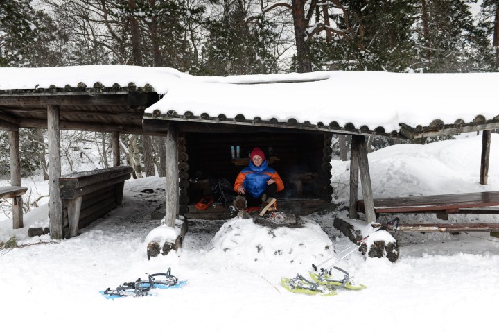 a house covered in snow